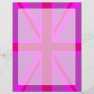Papier Drapeau rose Fuchsia Union Jack