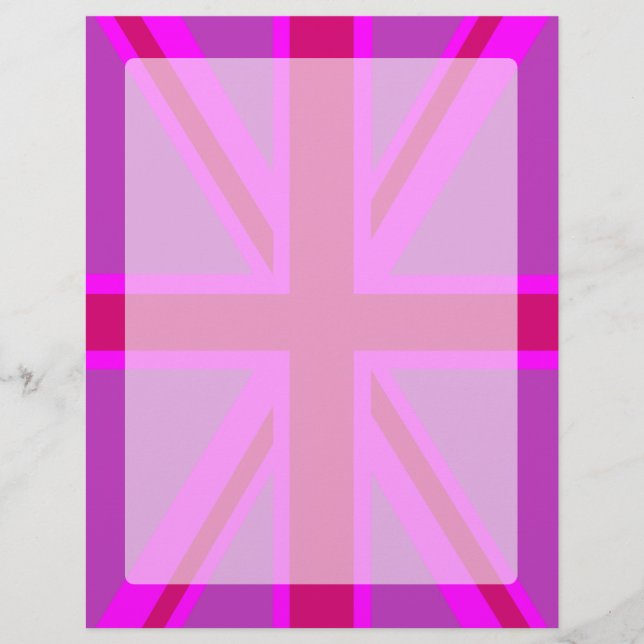 Papier Drapeau rose Fuchsia Union Jack (Devant)