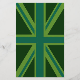 Papier Drapeau vert Union Jack