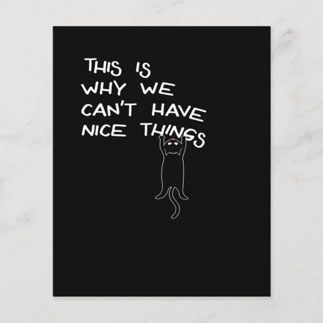 Papier Drôle Chat Noir Dit | Cadeau mignon | Amoureux de  (Devant)