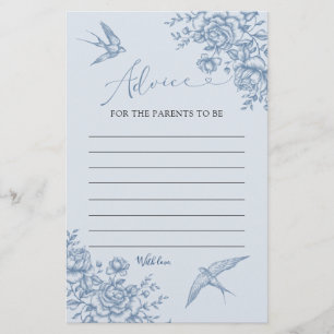 Papier Dusty Blue Chinoiserie Conseils pour les parents C