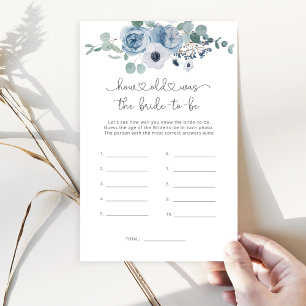 Papier Dusty blue Quel âge avait la mariée pour être jeu