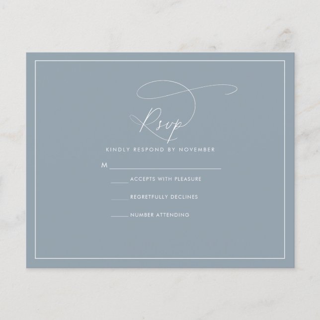 Papier Dusty Blue RSVP (Devant)