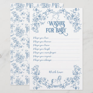 Papier Dusty Blue Vintage Floral Wives for Baby Game