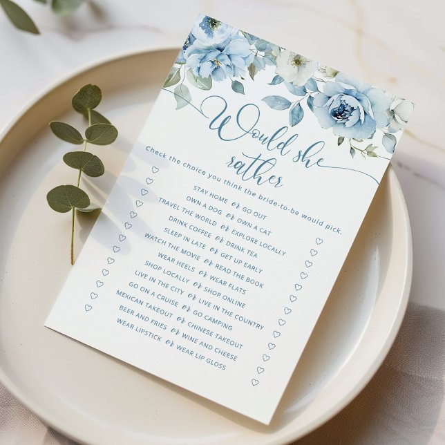 Papier Dusty blue Voudrait-elle plutôt nuptiale douche je (Créateur téléchargé)