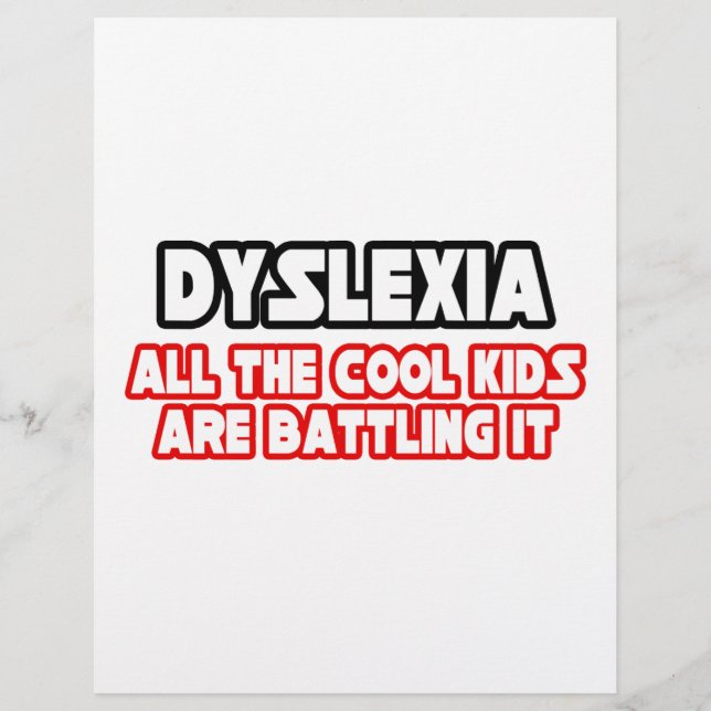 Papier Dyslexie...Enfants Cool (Devant)