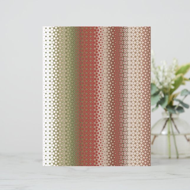 Papier Earthy Red-Green Abstract Scrapbooking Paper (Debout devant)
