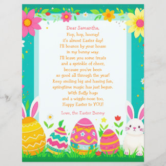 Papier Easter Bunny Letter and Question Game for Children