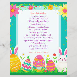 Papier Easter Bunny Letter and Question Game for Children