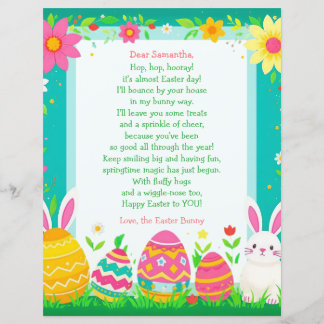 Papier Easter Bunny Letter and Question Game for Children