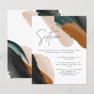 Papier Eau abstraite en terre cuite verte 16e anniversair