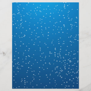 Papier Eau Bleue Profonde Et Petites Bulles