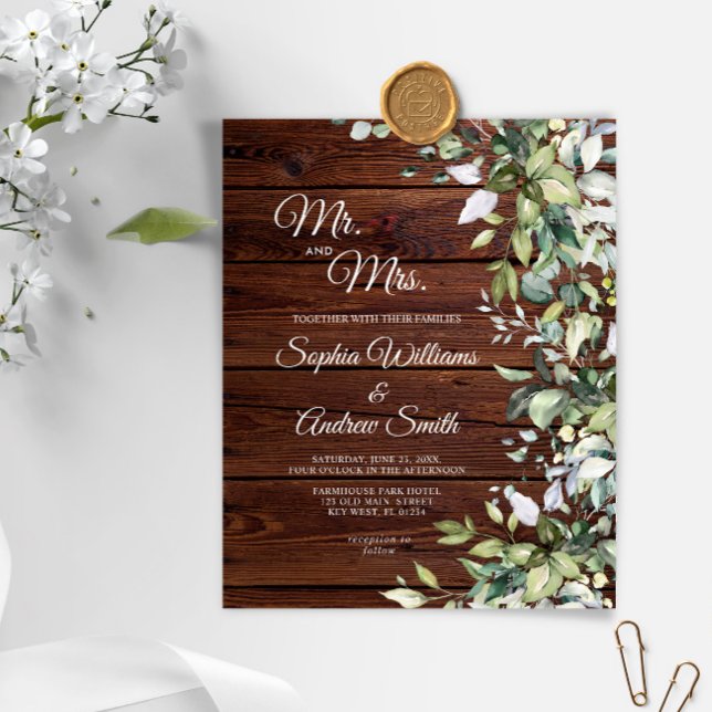 Papier Écologisation budgétaire Faire-part de mariage en  (Créateur téléchargé)