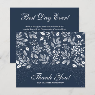 Papier Écran blanc de poche Marine Merci bleu