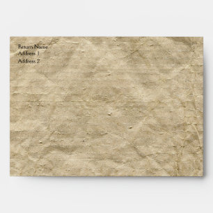 Papier écrasé et enveloppes en bois Brown foncé