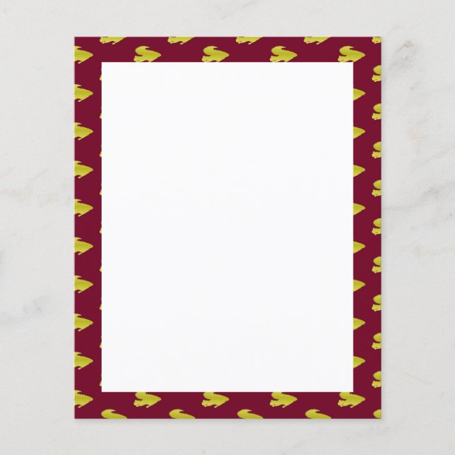 Papier Écureuil d'or sur rouge (Devant)