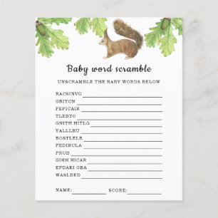 Papier Écureuil - Jeu de mots mêlés pour bébé