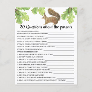 Papier Écureuil - jeux - 20 questions sur les parents
