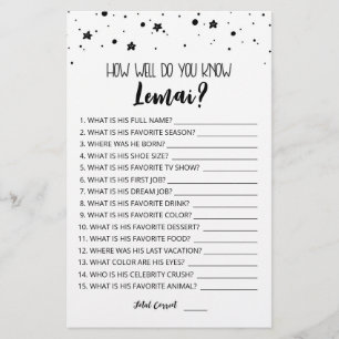 Papier Editable Comme vous connaissez bien le garçon d'an