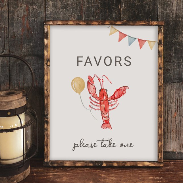 Papier Editable Crawfish Party Favor Sign (Créateur téléchargé)