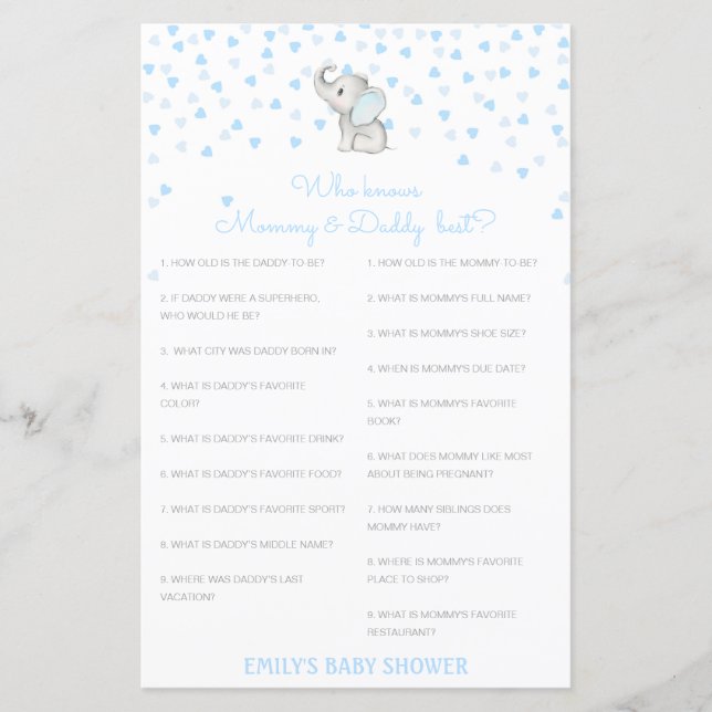 Papier Editable Who Knows Maman et papa Best (Devant)