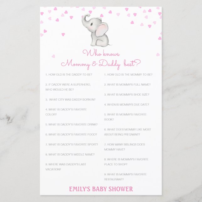 Papier Editable Who Knows Maman et papa Best (Devant)