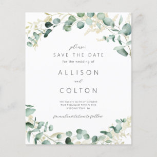 Papier Eeucalyptus rustique vert sauge budget boho vert