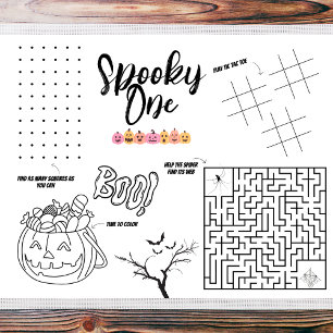 Papier Éffrayant Halloween Set de table d'activité po