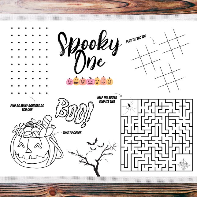 Papier Éffrayant | Halloween | Set de table d'activité po (Créateur téléchargé)