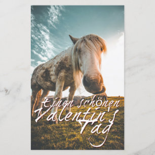 Papier Einen schönen Valentinstag mit schauendem Pferd