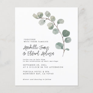 Papier Elegan Mariage eucalyptus détails, invitation chic