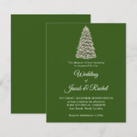 Elégant arbre de Noël Green Budget Mariage Inviter