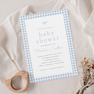 Papier Elégant Baby shower simple Dusty Blue Boys