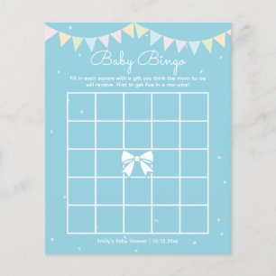 Papier Elégant bébé bleu Baby shower bébé Bingo Jeu