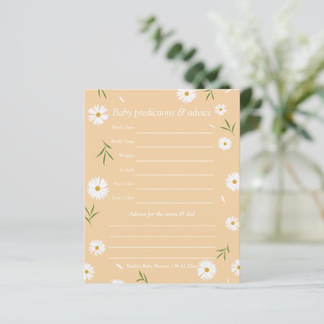 Papier Elegant Boho Daisies Baby shower Devant Jeu (Debout devant)