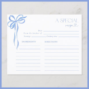 Papier Elégant Bow Blue Fête des mariées d'aquarelle Rece