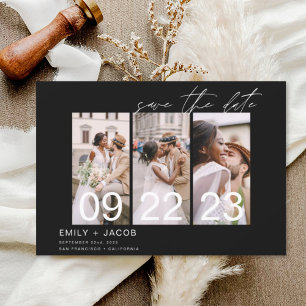 Papier Élégant budget Enregistrer la date 3 Invitations p