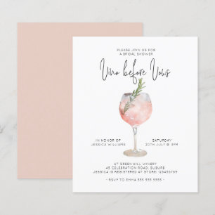 Papier Élégant budget Vino rose avant Vows Fête des marié