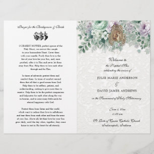Papier Élégant catholique traditionnel mariage de masse p