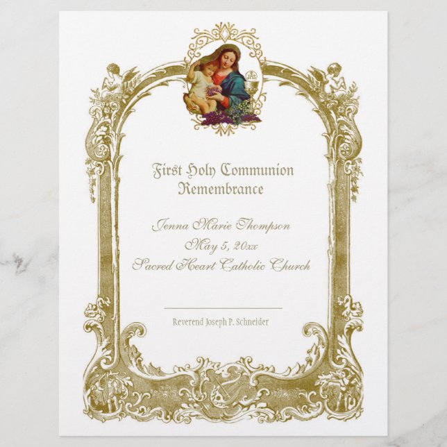 Papier Élégant certificat de souvenir de la sainte commun (Devant)