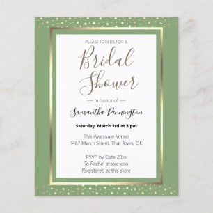 Papier Elégant Confetti Fête des mariées Budget Invitatio