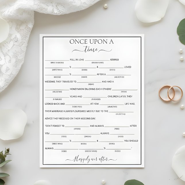 Papier Elegant Floral Bride Libs Bridal Shower Game  (Créateur téléchargé)