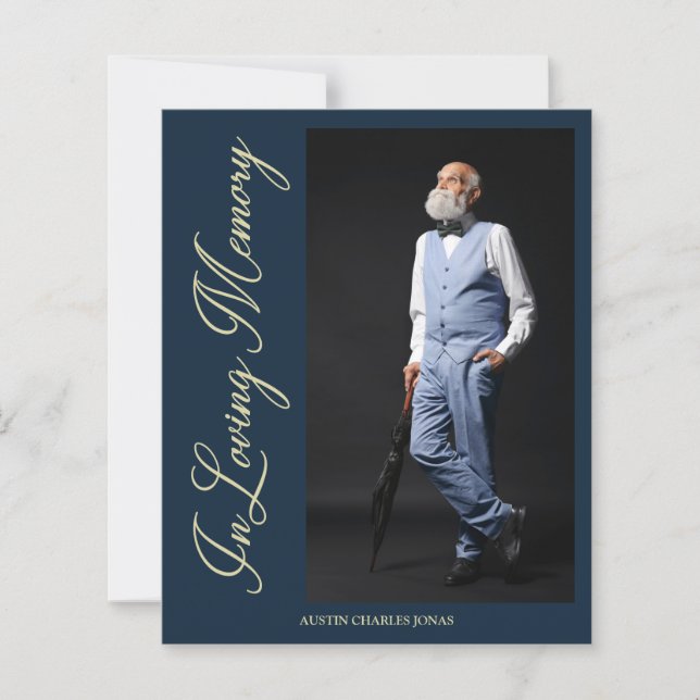 Papier Elegant Golden Photo Funeral de la Marine pas cher (Devant)