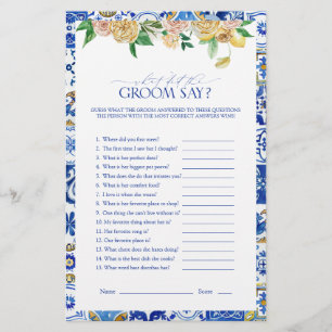 Papier Élégant jeu de Fête des mariées de citron méditerr