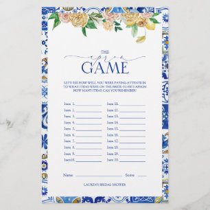 Papier Élégant jeu de Fête des mariées de citron méditerr