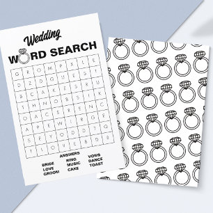 Papier Élégant jeu de recherche de mots Mariages noirs et
