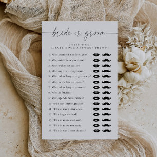 Papier Élégant jeu de shower de mariage de la mariée ou d