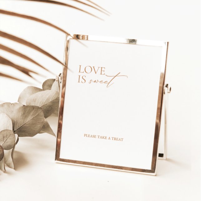 Papier Elegant Love is Sweet Mariage Tabletop Signes (Créateur téléchargé)