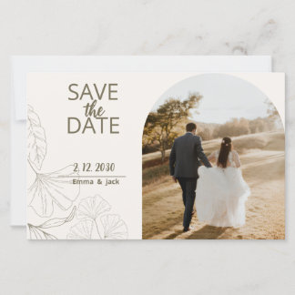 Papier Elegant Minimal Save the Date Card