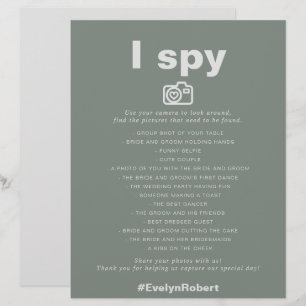 Papier Élégant minimaliste Jeu de Mariage d'espionnage